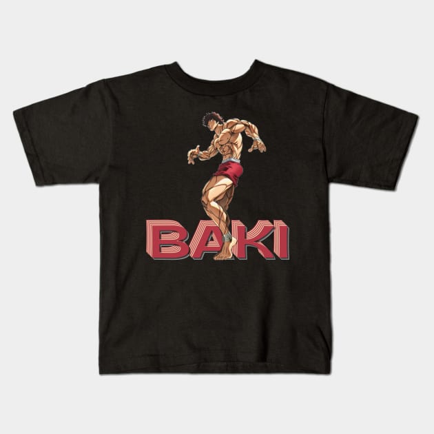 Baki Hanma Pose Kids T-Shirt by the-Bebop